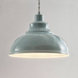 LindbyVintagehanglampAlbertinemetaallichtblauw