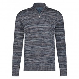 FellowsUnitedPulloverHalfZipRandomKnitBlueL