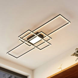 LindbyLEDplafondlampCaitlinantracietmetaal105cm