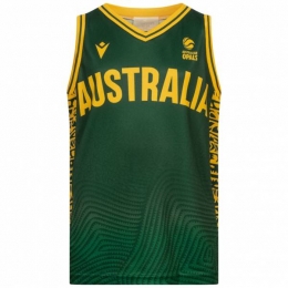 AustraliBasketbalmacronIndigenousKinderenShirtgroen
