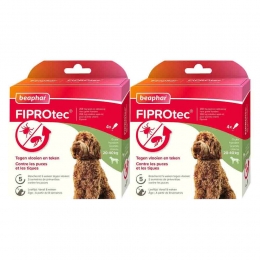 2xBeapharFiprotecAntiTeken-enVlooiendruppelsHond20-40kg4stuks