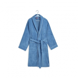 Luxebadjasveloursmetpiping-denimblauw