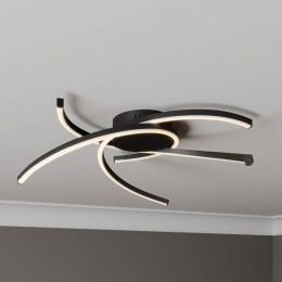 LindbyKatrisLEDplafondlamp58cmzwart