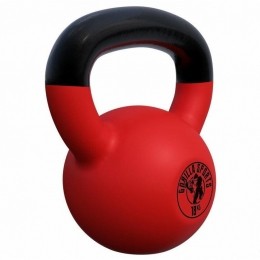 Kettlebell-Gietijzer-Vinyl-Gewicht-Rood-18kg-GorillaSports
