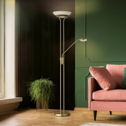 FISCHERHONSELLEDvloerlampPoolmessingkleurighoogte182cm2-lamps