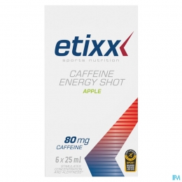 EtixxCafeineEnergyShotApple80mgCafeine6x25ml