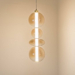 Eko-LightLEDhanglampDaphneglasamber-transparanthoogte62cm