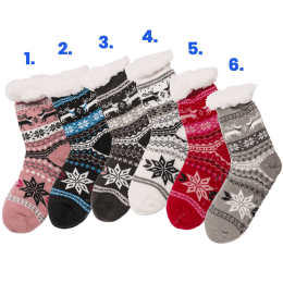 DamesHuissokkenMetAntislipZoolModernIceFlower