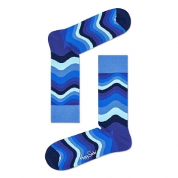 HappySocksWavyStripeSokken-Blauw
