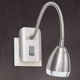 ORIONLEDstopcontactlampManvelmetschakelaarnikkel