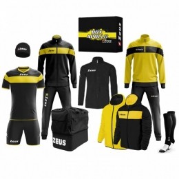 ZeusApolloVoetbaltenueTeamkledingbox12-deligzwartgeel