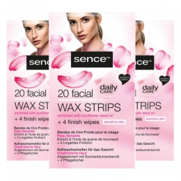 3xSenceWaxStripsvoorhetGezicht20stuks