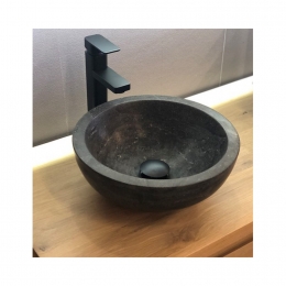 WaskomCasajoyRondNatuursteen35x15cmMassiveZwartCasajoy