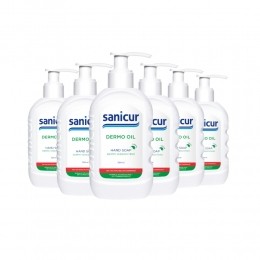 6xSanicurHandzeepDermoOil300ml