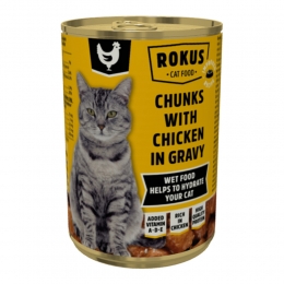 RokusKattenvoerBlikKipbrokjesinJus415gr