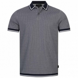 TEDBAKERAFFRICGeoTexturedHerenPoloshirt263994-MARINE