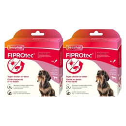 2xBeapharFiprotecAntiTeken-enVlooiendruppelsHond2-10kg4stuks