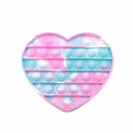 POPITFidgetTieDyeHartjeRozeTurquoiseWit