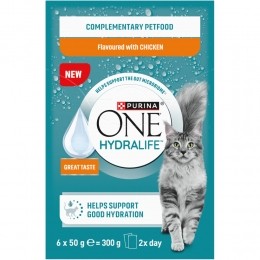 PurinaONEKattenvoerNatHydralifeAdultKip6x50gr