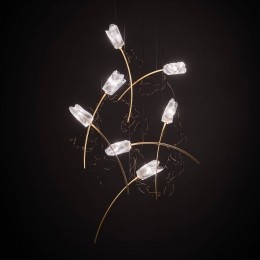 SlampTulip7LEDhanglampprismamessingrond