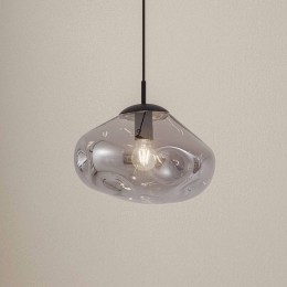 HanglampLindbyLeliarookgrijsglas35cm