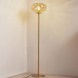 LindbyvloerlampLeliaamberglasmetaal150cm