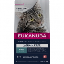 EukanubaAdultGraanvrijKattenvoerZalm2kg