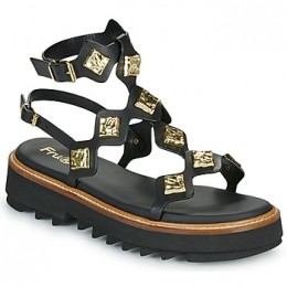 SandalenFruit9169-100-HELGA-NERO-TEXANO-NERO