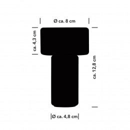 HELLTiny-BLEDtafellampzwarthoogte13cmIP54USB