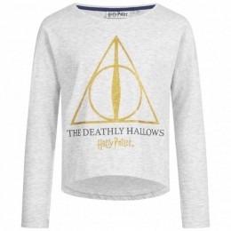 HarryPotterendeReliekenvandeDoodKinderenShirtmetlangemouwengrijs
