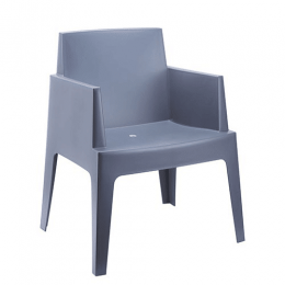 Boxstoeldonkergrijskunststof