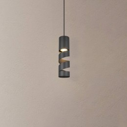 TrioLightingStreamhanglampzwart8cmmetaalGU10