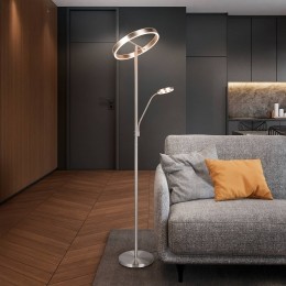 TrioLightingLEDvloerlampWillisnikkelhoogte180cmmetaalCCTdimmer