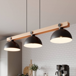 EnvostarStorthanglamp3-lampsnatuurlijkhout