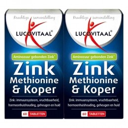 GratisVerzending2xLucovitaalZinkMethionineKoper60tabletten