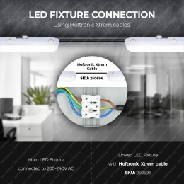 LEDTLArmatuur60cm-IP65waterdicht-RVSClips-Koppelbaar-1xT8Fitting