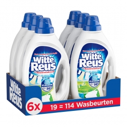6xWitteReusWasmiddelGel19Wasbeurten855ml