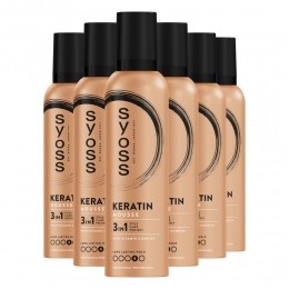 6xSyossKeratinHaarmousse250ml