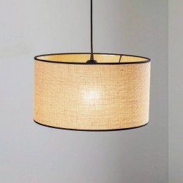 DuollaHanglampjuteblackcylindernaturel40cm1lamp