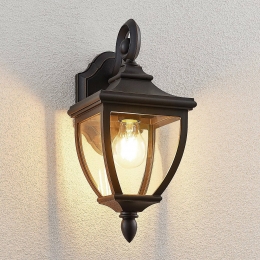LindbybuitenwandlampCeryszwartkunststofhoogte37cm
