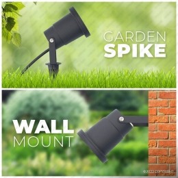 LEDPrikspot-2700KWarmwit-Kantelbaar-IP44Vochtbestendig-Aluminium-Tuinspot-Geschiktvoorindetuin-Zwart-3jaargarantie-Tuinsp
