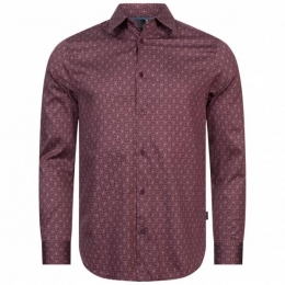 TEDBAKERPaviaStarGeoPrintHerenHemdmetlangemouwen272176-BLAUW