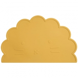 Dutsi-WelpjeSerie-SiliconenPlacemat-LeeuwenOntwerp-Mosterdgeel