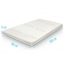 TopperOrganicCottonKoudschuim80x190dikte9cm