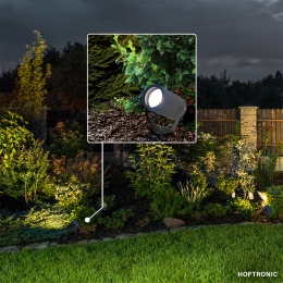 Setvan6SpikeydimbareLEDprikspots-exclGU10-Wandspot-IP65voorbinnenenbuiten-Grondspies-Antraciet-Tuinspotsspotsbodembuiten