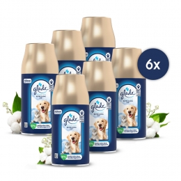 6xGladeAutomaticSprayNavullingRefreshingAirtegenHuisdierengeurtjes269ml