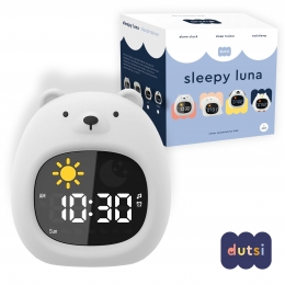 Dutsi-SleepyLuna-SlaaptrainerBeer-Slaapwekker-Nachtlampje-WhiteNoise