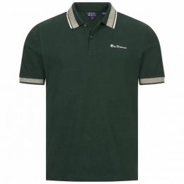 BENSHERMANMonoCollarInterestHerenPoloshirt1012639-DONKERGROEN