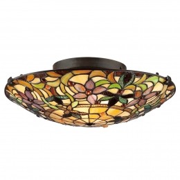 QUOIZELPlafondlampKamiinTiffany-stijl