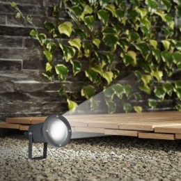 LEDPrikspot-GU10fitting-Kantelbaar-IP44Vochtbestendig-Aluminium-Tuinspot-Geschiktvoorindetuin-Zwart-3jaargarantie-Tuinspot